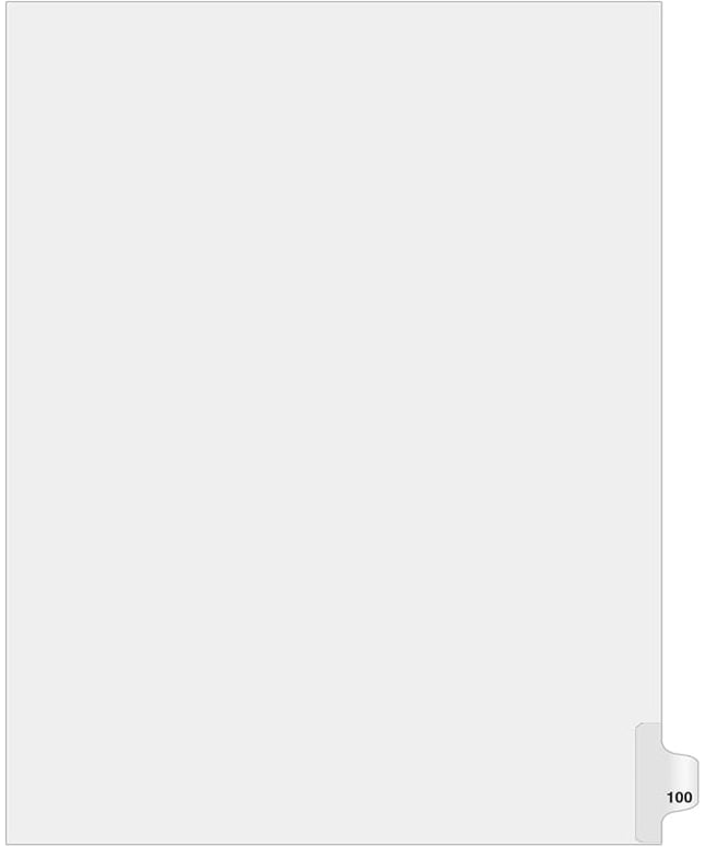 Exhibitindexes® Side Number Tabs - AVE Style Bold Font - Pack of 25
