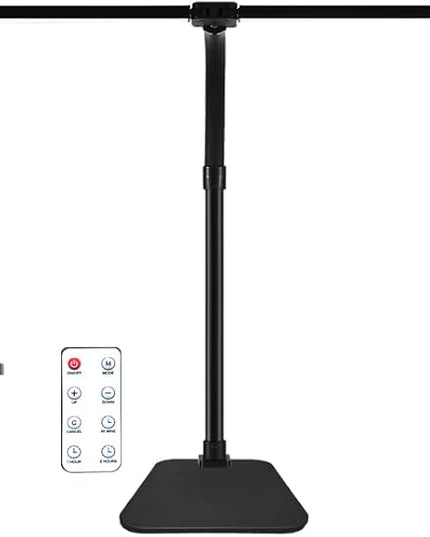 LED Desk Lamp for Office Dorm Home - Eye Caring Desk Light with Timer, Remote Control 24W Brightest Dual Screen Computer Monitor Gooseneck Dimmable Table lamp with Anti-Glare Cover Base