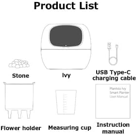 Intelligent Flower Pot, Electronic Bud, Maintenance Plant Assistant, Fun Interactive Flower Pot, Indoor Green Planting Monitoring, LCD Screen Display, Cell Phone APP Connection (Green)