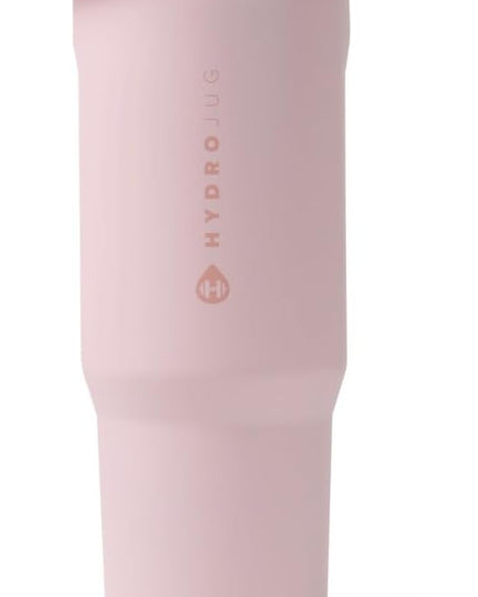 HydroJug Sport - Stainless Steel Tumbler with Straw, Vacuum Insulated, 32oz Leakproof Water Bottle, Ergonomic Design, Reusable, Dishwasher Safe, Rubber Base, Durable for Gym or Outdoors, Pink Sand