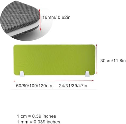 Red Acoustic Desk Divider - Freestanding Soundproof Privacy Panel for Office Workstations, 120x30cm Separator for Enhanced Focus and Comfort