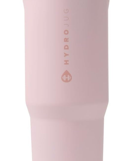 HydroJug Sport - Stainless Steel Tumbler with Straw, Vacuum Insulated, 40oz Leakproof Water Bottle, Ergonomic Design, Reusable, Dishwasher Safe, Rubber Base, Durable for Gym or Outdoors, Pink Sand