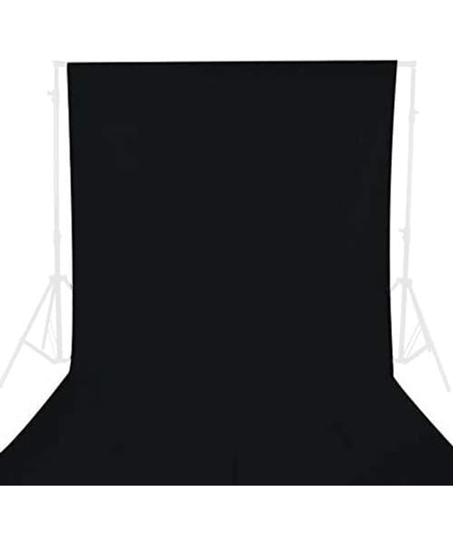 GFCC Black Backdrop Curtain - Polyester 6FT x 10FT for Wedding Party Banquet Fabric Backdrop