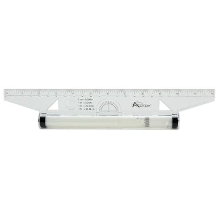 Acurit Rolling Ruler - A Must Have 4-in-1 Tool for Any Artist, Perfect for Illustrations, Drawings, Measurements, Line and Angle Drawing, & More! - Single