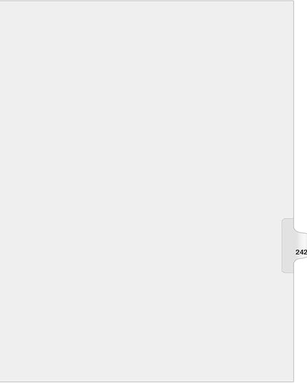 Exhibitindexes® Side Number Tabs - AVE Style Bold Font - Pack of 25