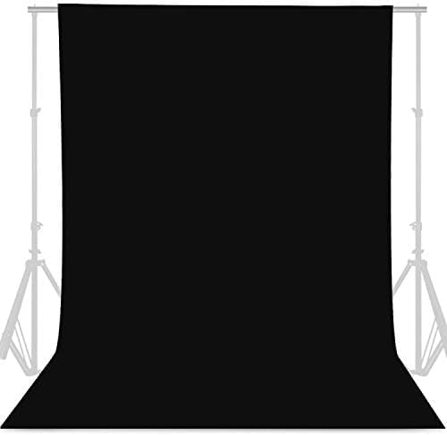 GFCC 6FTX9FT Black Backdrop Background - for Photography Photo Booth Backdrop for Photoshoot Background Screen Video Recording Parties Curtain