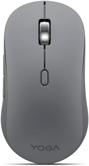 Lenovo Yoga Bluetooth Silent Mouse, 3 Level DPI Adjustment, 36 Month Battery Life, Bluetooth 5.3, 3 Device Paring, Whisper Quiet, Programmable Buttons, Smooth Finish, Luna Grey