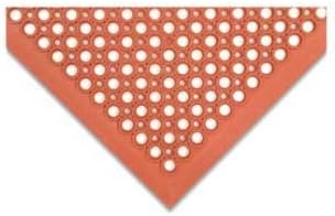 NoTrax 3' x 5' Anti-Fatigue Lightweight Restaurant Rubber Floor Mat with Drainage Holes, Beveled Edges, Non-Slip Mats, Red, T30 Competitor, T30S0035RD
