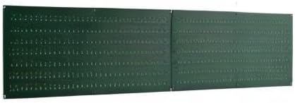Wall Control Pegboard Rack Horizontal Metal Pegboard Garage Tool Storage Pack - Two 32-Inch Wide x 16-Inch Tall Easy To Install Peg Boards (Green)