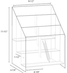 Clear-Ad - MPF-0409-6 - Premium Acrylic 3 Tier 6 Pocket Brochure Holder 4x9 - Transparent Plastic Pamphlet Display Stand (Pack of 6)