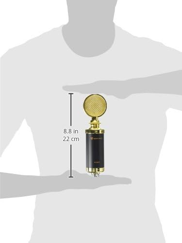 Rockville RCM02 Pro Studio Condenser Microphone, Cardioid Pattern, All-Aluminum Chassis with Steel Basket, Dual Connectivity XLR and 3.5mm, Shock Mount, Cables, for Recording and Podcasting