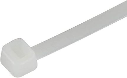 GTSE 8 Inch White Zip Ties, Saddle Mounts and Self Tapping Screws Set, 100 Pack Cable Ties, 50lb Strength, UV Resistant Strong Self-Locking Tie Wraps