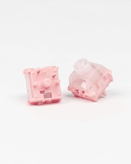 WS BigLucky Keyboard Switches, Mechanical Clicky Switches 5 Pins Pre Lubed Key Switch for MX Mechanical Keyboard 35Pcs (Pink)