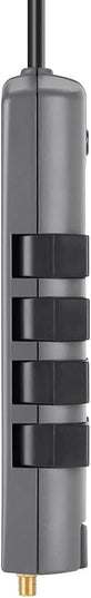 Belkin Surge Protector w/ 8 Rotating & 4 Standard Outlets (Pack of 5) - 8ft Sturdy Extension Cord with Flat Pivot Plug for Home, Office, Travel, & Desktop - Power Strip - 4320 Joules