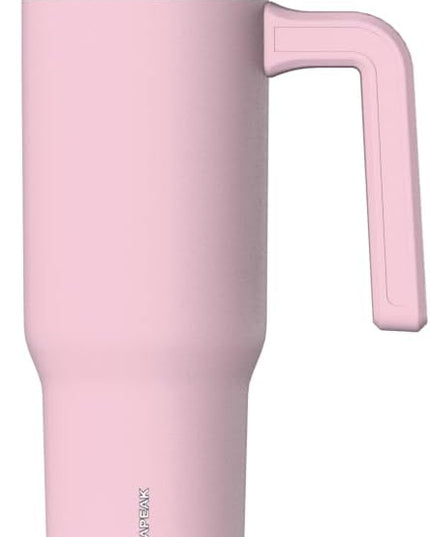 Hydrapeak Voyager 32 oz Tumbler with Handle and Straw Lid | Reusable Stainless Steel Water Bottle Travel Mug Cupholder Friendly | Insulated Cup (Baby Pink)