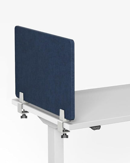 Sound Absorbing Privacy Shield - Desk Divider for Students and Office (Dark Blue, 23" W x 18'H)
