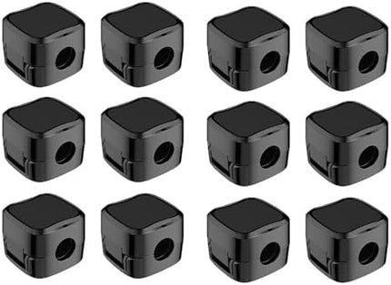 IFNOW 12 Pack Magnetic Cable Clips Cord Organizer Black Self Adhesive Cord Holder Under Desk Cable Management for Home,Office,Car,Desk,Nightstand
