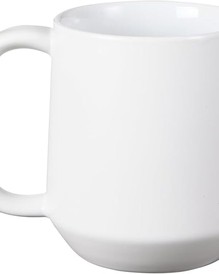Miicol 16 oz Large Ceramic Coffee Mug, Tea, Mulled Drinks Cup, Gift for Office Staff or Home Using, Microwave and Dishwasher Safe, Frosted Surface, White