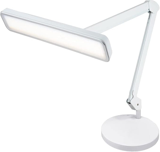 Neatfi XL 2,500 Lumens LED Task Lamp, 30W, 162 Pcs SMD LED, Dimmable, Eye-Caring, Desk Light for Home, Office (Non-CCT with Base, White)