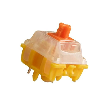 GATERON EF EverFree Curry Switch, Linear Type 50gf RGB 5 Pin Hot-swap Factory Pre-lubed for Mechanical Keyboard(110PCS, Curry)