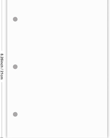 (5-Pack) A5 Filler Paper, 3 Hole Planner Refills, Organizer, Loose-leaf Binder Paper, Total 500 Sheets/1000 Pages, 100gsm, Blank, White Paper, 5.8 x 8.2 Inch, 3 Hole Filler Paper