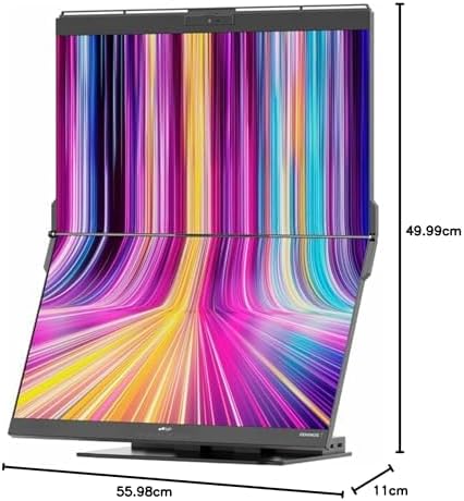 Mobile Pixels Geminos T (2 x 24 inch) Dual Stacked Computer Monitor with All-inclusive Workstation, 65W USB-C Charging Touchscreen, 1080P Webcam&Speakers, USB-A/USB-C/HDMI, Ergo Design (2 Monitors)