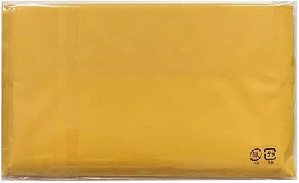Mino Washi Japanese Toraditional Kaishi Ppaper 30 sheets of Plain Kaishi Paper in Japanese Colorful Yuzen Paper Poach with Sweet Pick [Yellow], 5.7 x 6.9 inches(145 x 175 mm)