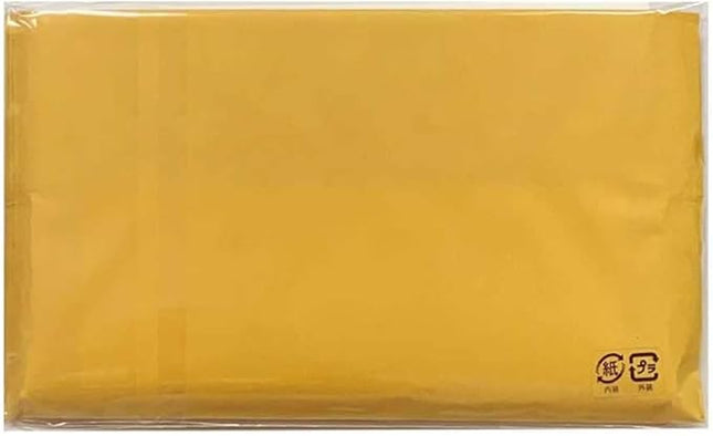 Mino Washi Japanese Toraditional Kaishi Ppaper 30 sheets of Plain Kaishi Paper in Japanese Colorful Yuzen Paper Poach with Sweet Pick [Yellow], 5.7 x 6.9 inches(145 x 175 mm)