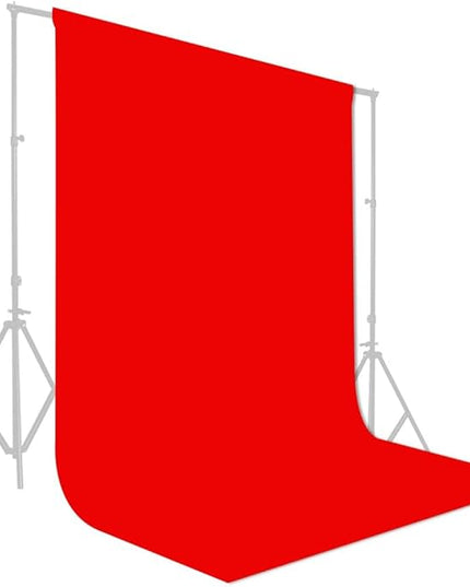 GFCC 6FT x 10FT Red Polyester Backdrop Curtain for Wedding Party Banquet,Fabric Backdrop