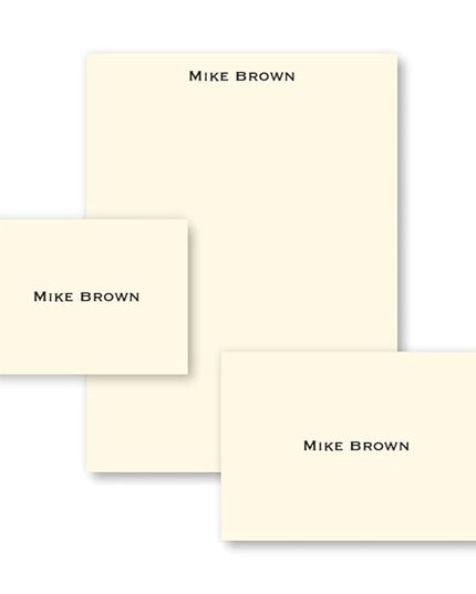 American Stationery, Personalized Raised Ink Ensemble Set, Enclosure Cards, Fold Notes, Sheets, Envelopes
