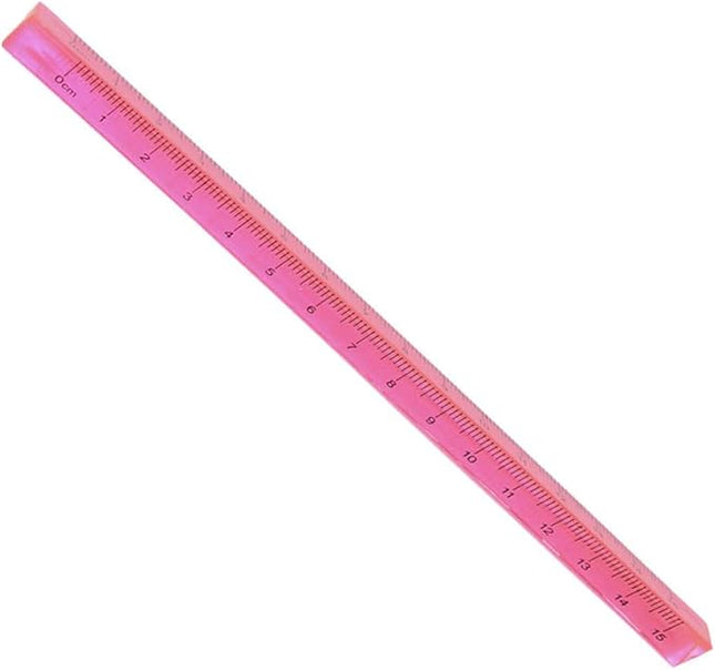 Triangular Ruler 15CM Plastic Straight Ruler Practical Student Stationery Dual Scale Measuring Tool Office School Supplies Random Color