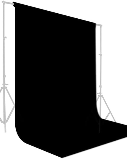 GFCC 6FTX9FT Black Backdrop Background - for Photography Photo Booth Backdrop for Photoshoot Background Screen Video Recording Parties Curtain