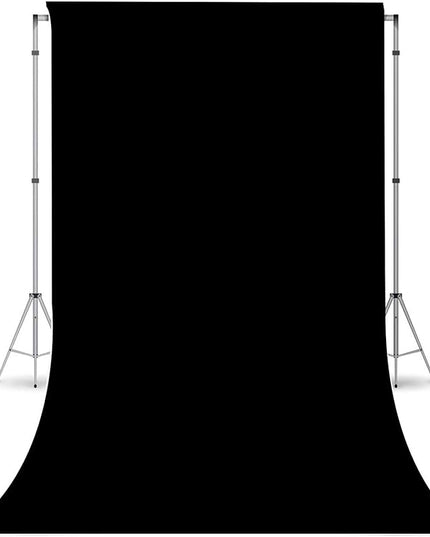 Black Photo Backdrop for Photoshoot, Black Photography Backdrop for Portraits, Fabric Background for Product Photography and Video Creation 3FTx5FT