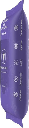 Screen Cleaner Wipes: Electronic Wipes for Screens - Computer Screen Wipes for Lens, Phone, Tv Screen and Monitor Cleaning - Tech Wipes & Microfiber Cloth (Soft Wipes, 90 Count)
