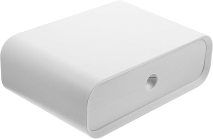 Veemoon Monitor Riser and Computer Raise Rack with Full Drawer Storage, White Desktop Height Riser for Office Desk Organization and Monitor Accessories