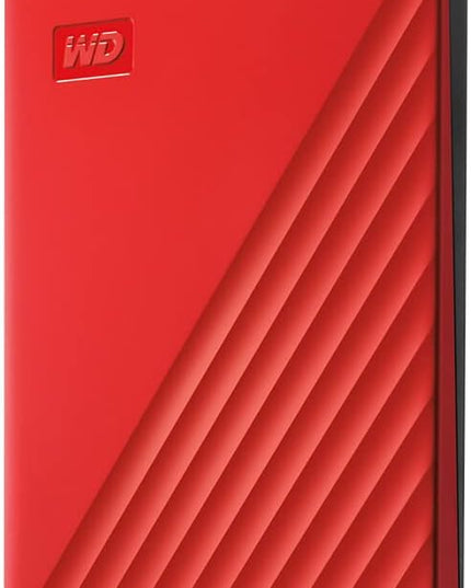 WD 1TB My Passport, Portable External Hard Drive, Red, backup software with defense against ransomware, and password protection, USB 3.1/USB 3.0 compatible - WDBYVG0010BRD-WESN