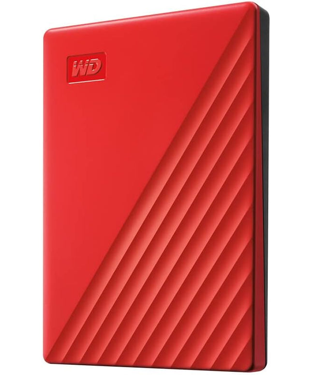 WD 1TB My Passport, Portable External Hard Drive, Red, backup software with defense against ransomware, and password protection, USB 3.1/USB 3.0 compatible - WDBYVG0010BRD-WESN