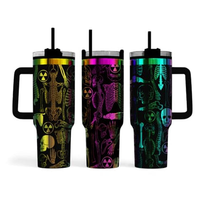 Radiology 40oz Engraved X-ray Tumbler with Leak-Proof Lid, Stainless Steel, Black Iridescent