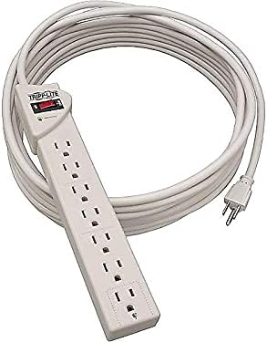 Tripp Lite Protect It! Surge Protector, 7 AC Outlets, 25 ft Cord, 1,080 J, Light Gray