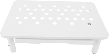 GOWENIC Desktop Computer Riser Stand with Drawer, Monitor Stand Riser 3 Height Adjustable, Laptop Stand for Desk, Desk Organizer for Computer, Laptop, Printer, Notebook (White)