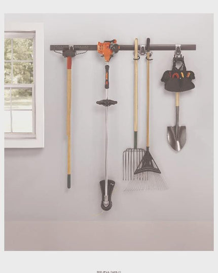 Rubbermaid FastTrack Garage Storage System Tool Hanging Kit, Wall Mount Holder for Garden Lawn Tools/Garage/Home Organization