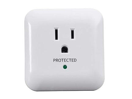 Monoprice Power & Surge - White | 1 Outlet Surge Protector with End of Service Alarm, 900 Joules 15A / 125V / 1875W, 10dB to 60dB