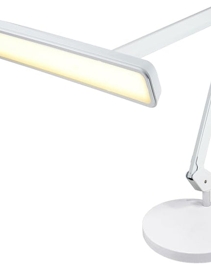 Neatfi (New Model) XL 2,500 Lumens LED Task Lamp, 5 Light Modes, 3000-6000K Correlated Color Temperature, 30W, Dimmable, 324 Pcs SMD LED, Desk Light for Home, Office (CCT with Base, White)