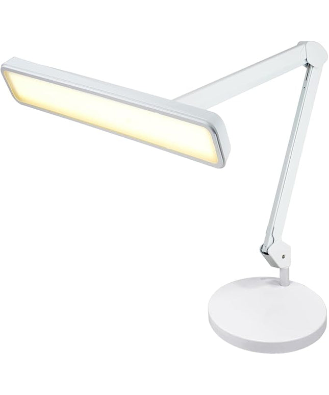 Neatfi (New Model) XL 2,500 Lumens LED Task Lamp, 5 Light Modes, 3000-6000K Correlated Color Temperature, 30W, Dimmable, 324 Pcs SMD LED, Desk Light for Home, Office (CCT with Base, White)