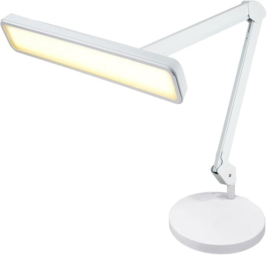 Neatfi (New Model) XL 2,500 Lumens LED Task Lamp, 5 Light Modes, 3000-6000K Correlated Color Temperature, 30W, Dimmable, 324 Pcs SMD LED, Desk Light for Home, Office (CCT with Base, White)