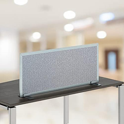 OBEX Acoustical Free Standing Privacy Screen, Cubicle Accessories Desk Privacy Panel, Desk Dividers for Office, Office Furniture Partitions Portable Sound Proof Dividers, 12" x 72", Overcast