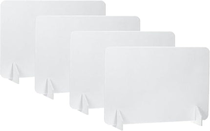 PATIKIL Desk Divider, 4 Set 24 x 16 Inch Acoustic Freestanding Desk Divider Desk Privacy Panel with 8 Pcs Support Feet for Library Office Workstation,White