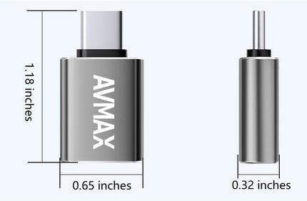 AVMAX USB C to USB Adapter 4 Pack,USBC Male to USB 3.0 Female OTG Adapter,Type C Male to A Female 3.0 OTG Adapter for Apple iPhone 16 15,Flash Thumb Drive,Mac,iPad,Samsung Galaxy