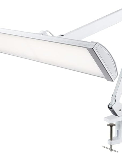 Neatfi Ultra 3,500 Lumen LED Desk Lamp, 45W, 26-Inch Wide Metal Shade, 270 SMD LEDs (Non-CCT with Clamp, White)