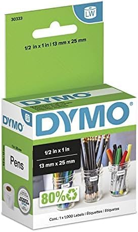 DYMO Multi-Purpose Labels White Extra Small | Self-Adhesive | For LabelWriter Printers | 1/2" x 1" | 1000 Labels, Pack of 10